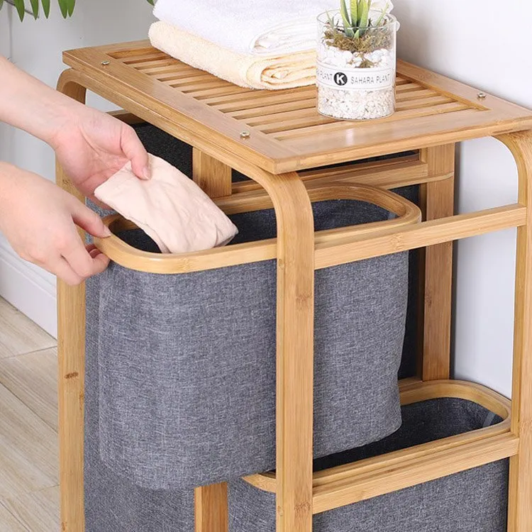 Bulk Bamboo Laundry Shelves For Folding Clothes