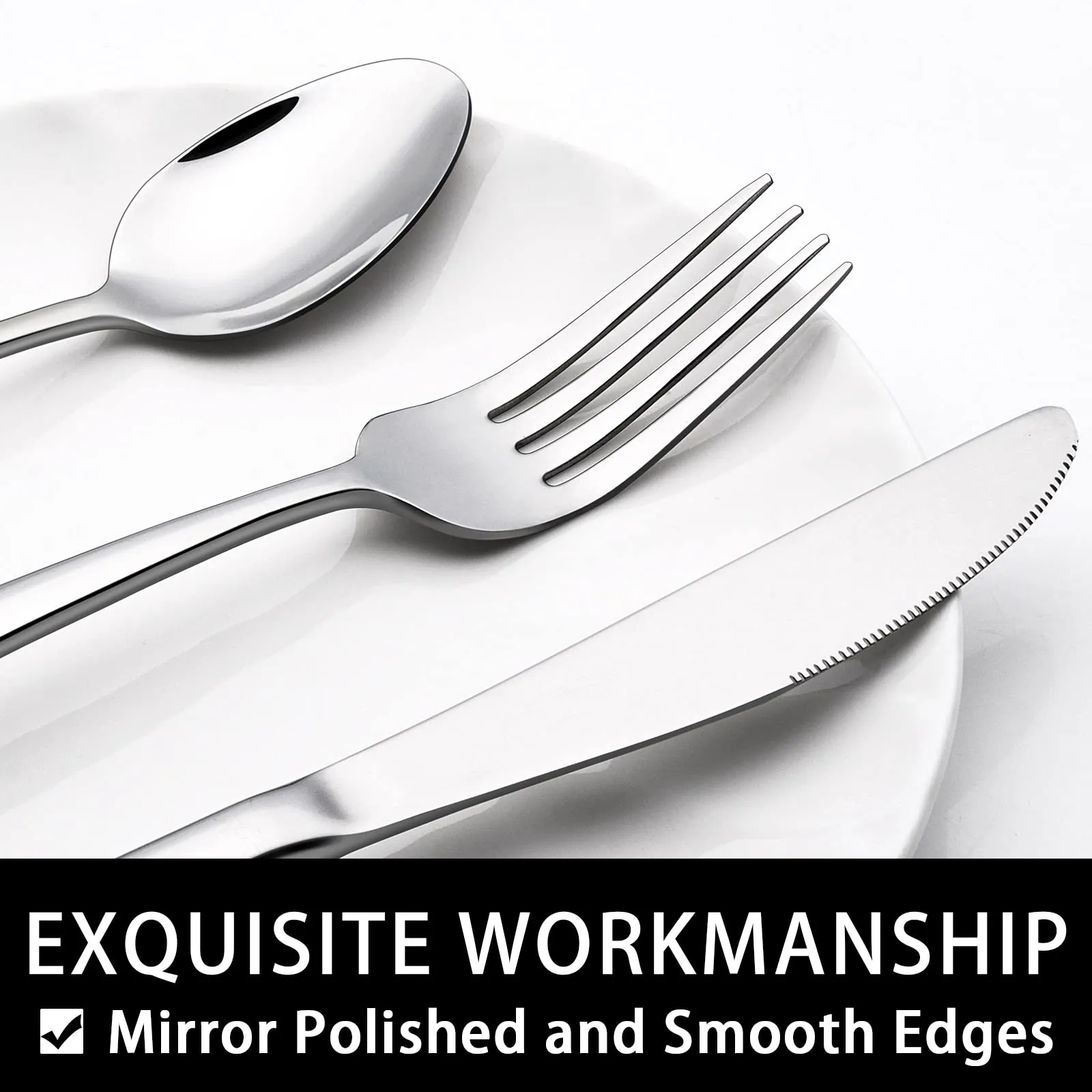 40-Piece Stainless Steel Flatware Set, Service for 8